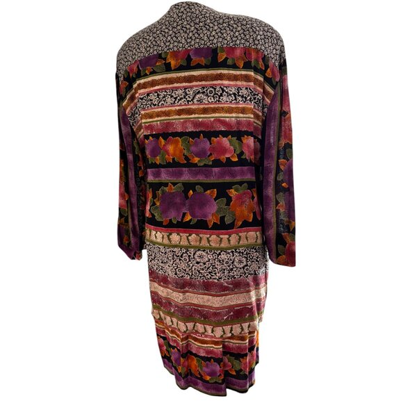 In Group ltd Vintage 80s abstract mixed floral skirt set w attached jacket sz 8 - Picture 8 of 16
